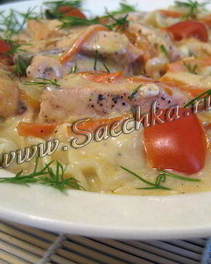 Макароны в сливочном соусе