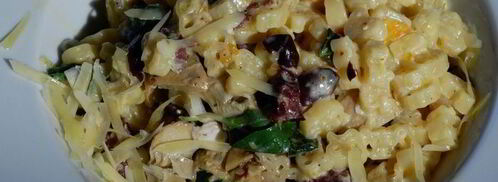 паста с артишоками, оливками и лимонным соусом. Шаг 9