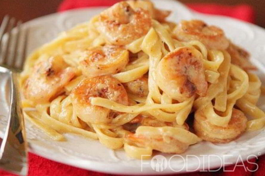 Рецепт пасты с креветками в сливочном соусе