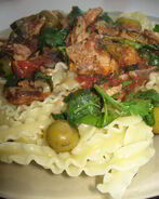 Паста с сайрой