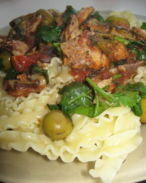 Паста с сайрой