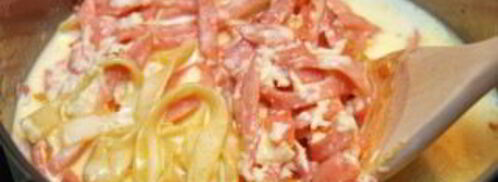 паста с ветчиной и сливками. Шаг 5