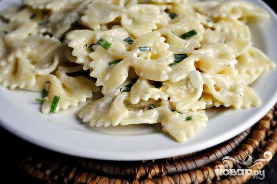 Рецепт пасты со сливочно-луковым соусом