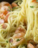 Спагетти с креветками