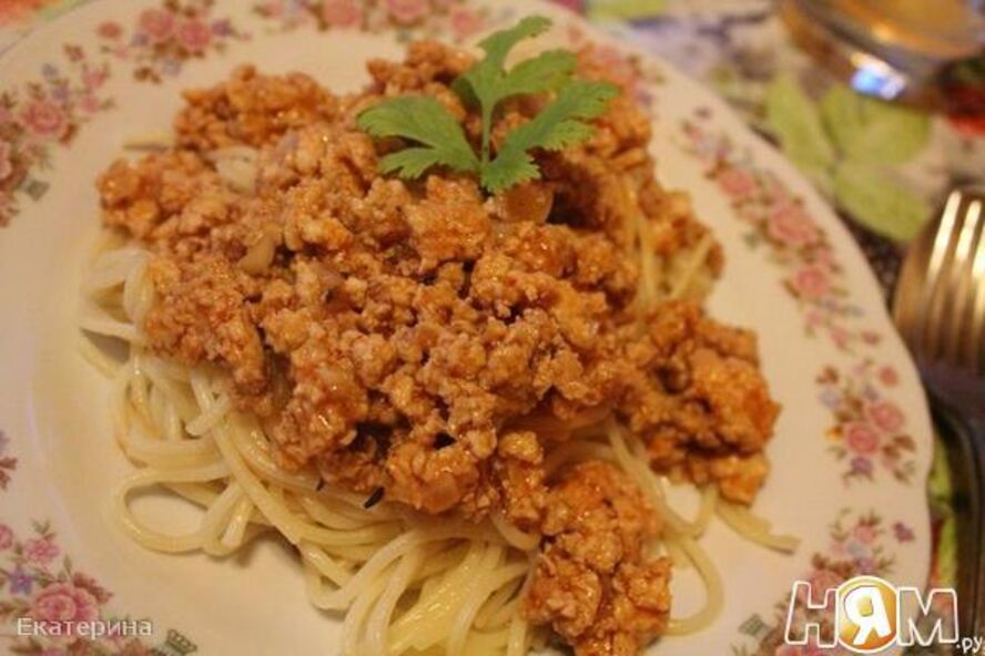 Рецепт спагетти с соусом болоньезе