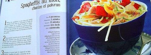 спагетти с тунцом, чоризо и перцем. Шаг 22