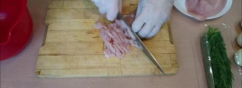 манты с курицей. Шаг 3