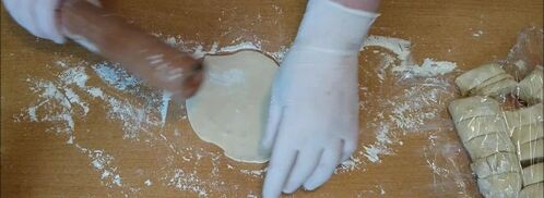 манты с курицей. Шаг 4