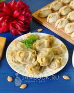 Манты с тыквой и мясом