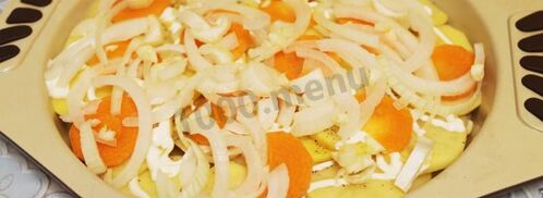 картошка по-французски с грибами лисичками в духовке. Шаг 4