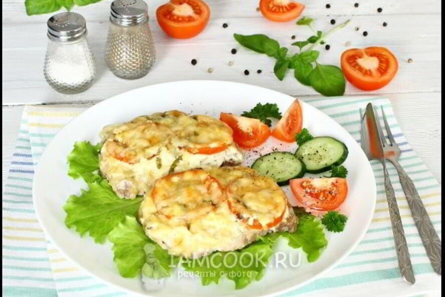 Рецепт мяса по-французски с помидорами