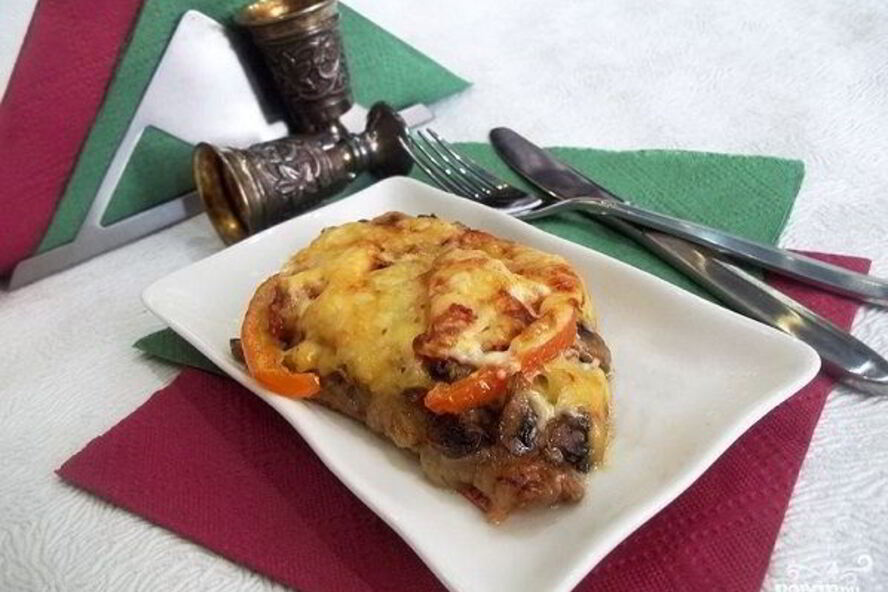 Рецепт мяса по-французски с шампиньонами