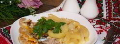 мясо по-французски в духовке с картошкой. Шаг 6