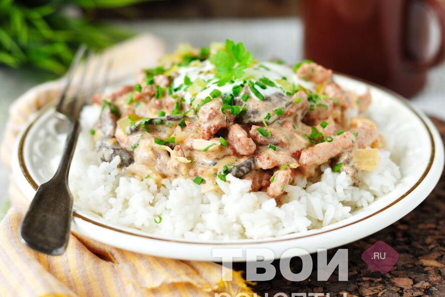 Рецепт бефстроганова из свинины