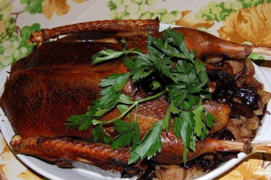 Рецепт гуся в духовке в рукаве