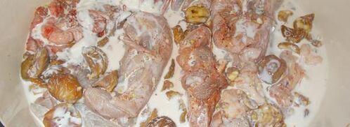 кролик, запеченный в сметане, с каштанами. Шаг 8