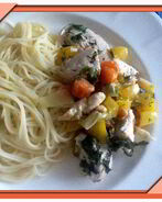 Куриное филе и желтый перец