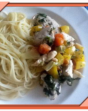 Куриное филе и желтый перец