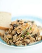 Куриное филе с грибами в сливочном соусе