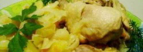 курица с капустой в духовке. Шаг 4