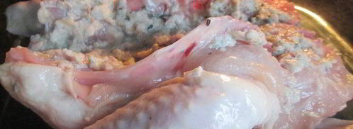 курица с начинкой из бекона и ароматных трав. Шаг 7