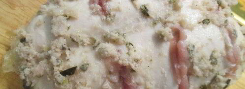 курица с начинкой из бекона и ароматных трав. Шаг 8