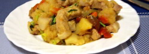 свинина тушеная с овощами. Шаг 8