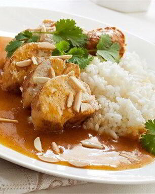 Цыпленок с абрикосовым компотом