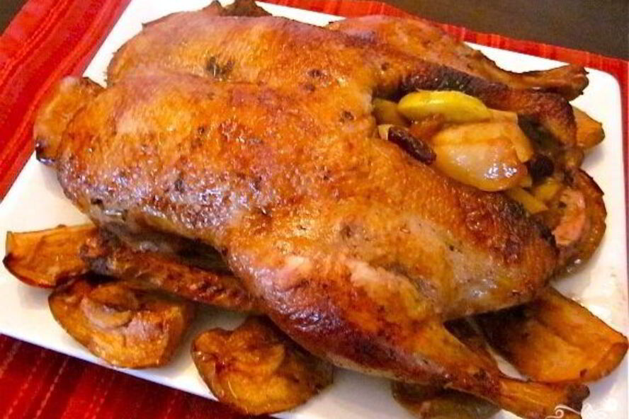 Рецепт утки с яблоками