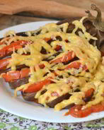 Баклажан, запеченный веером в духовке