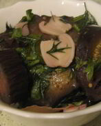 Баклажаны с хреном и имбирем