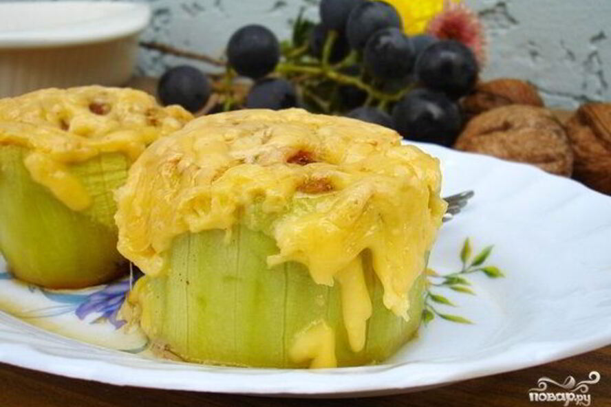 Рецепт кабачков, фаршированных фаршем и запеченные в духовке