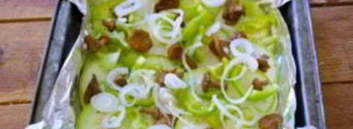 кабачки с лисичками в духовке. Шаг 4