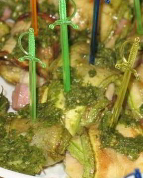 Кабачки с ветчиной