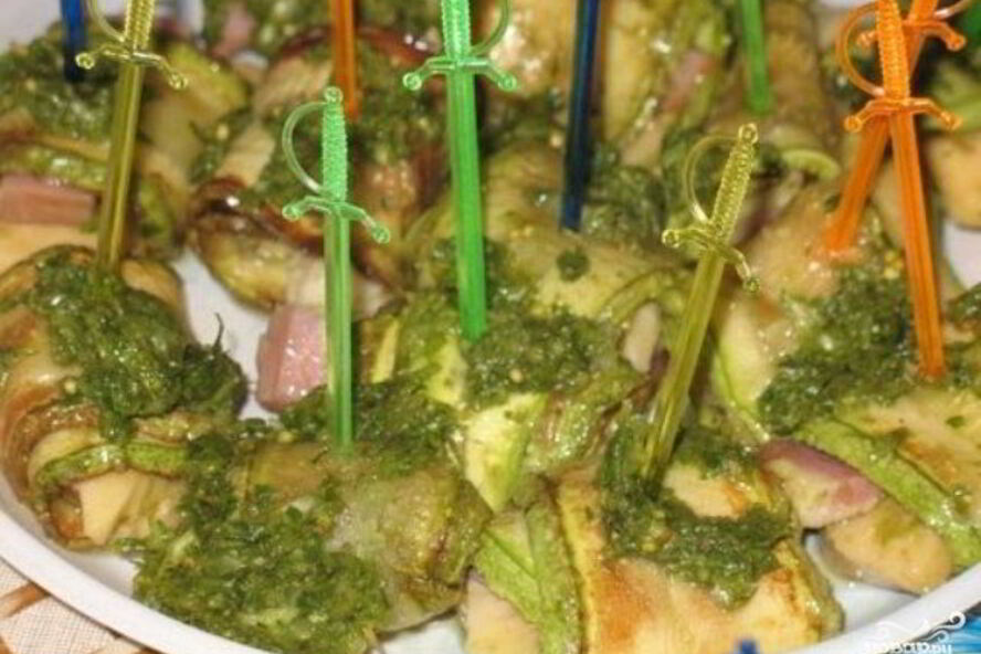 Рецепт кабачков с ветчиной