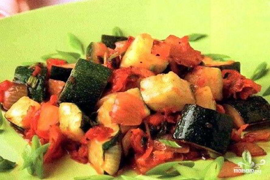 Рецепт кабачков тушеных с чесноком