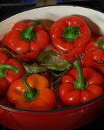 Перец, фаршированный мясом и красным рисом