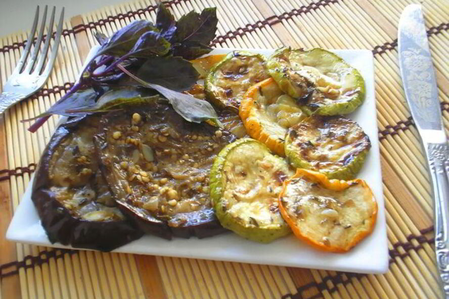 Рецепт цукини и баклажаны в медово-бальзамичном маринаде