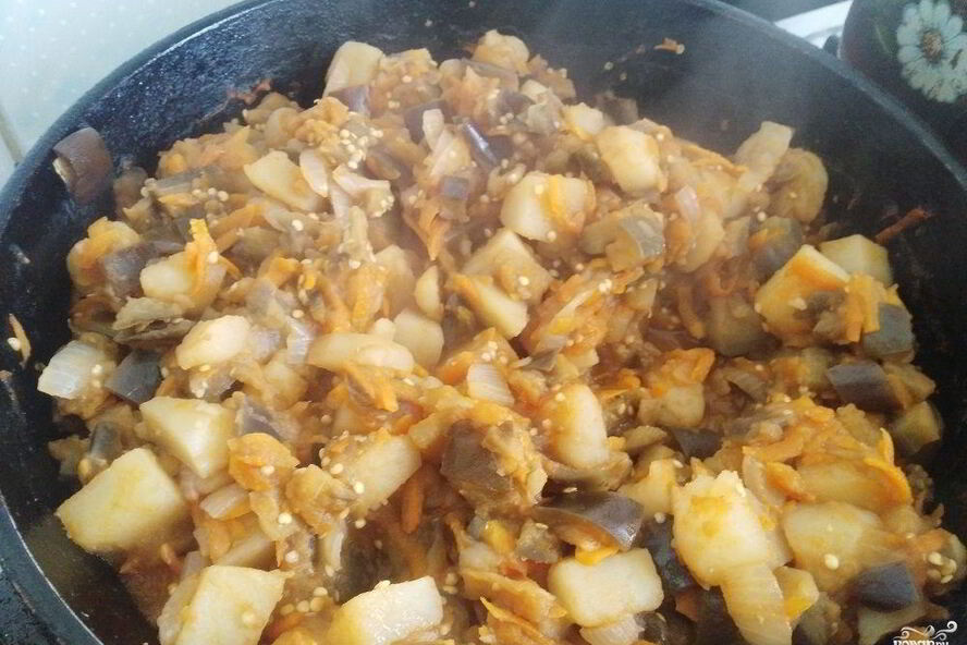 Рецепт тушеной картошки с овощами
