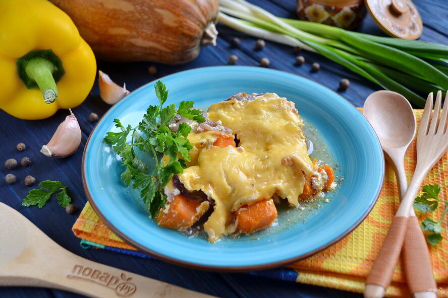 Рецепт тыквы с печенью