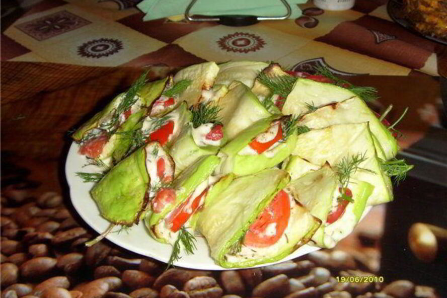 Рецепт язычков из кабачков на гриле