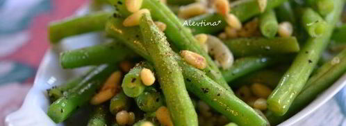 зеленая фасоль с кедровыми орешками. Шаг 3