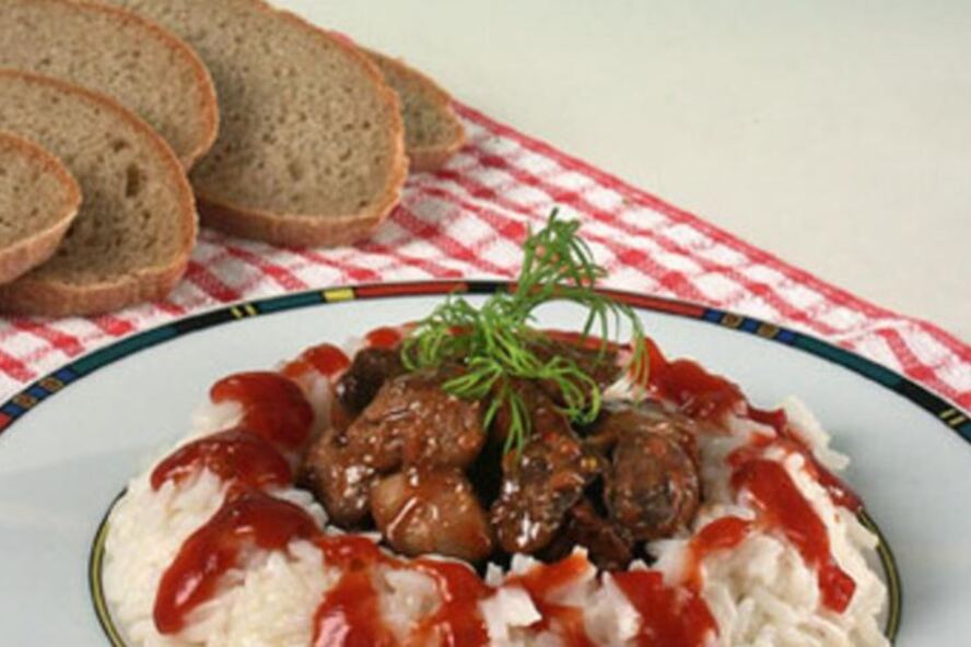 Рецепт гусиной печени в томатном соусе