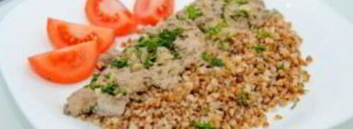 куриная печень с грибами в сметане. Шаг 7