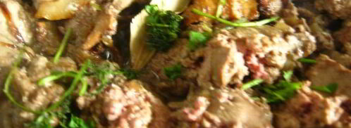 куриная печень с лисичками в сметанном соусе. Шаг 5