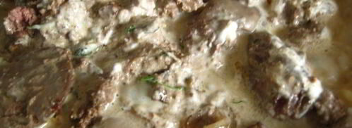 куриная печень с лисичками в сметанном соусе. Шаг 6