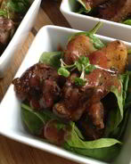 Куриная печень с яблоками