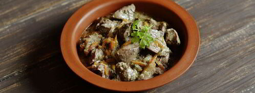 куриная печень в сметане. Шаг 8