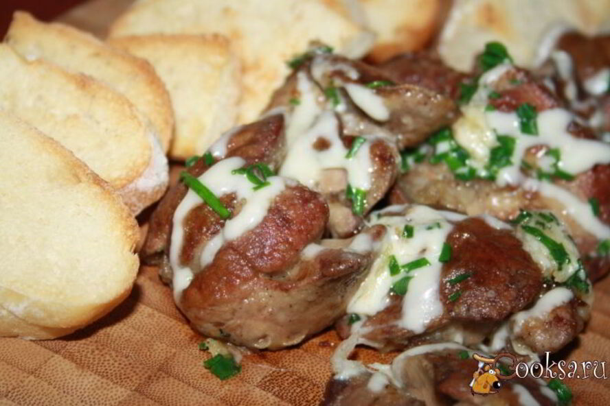 Рецепт куриной печени в сыре