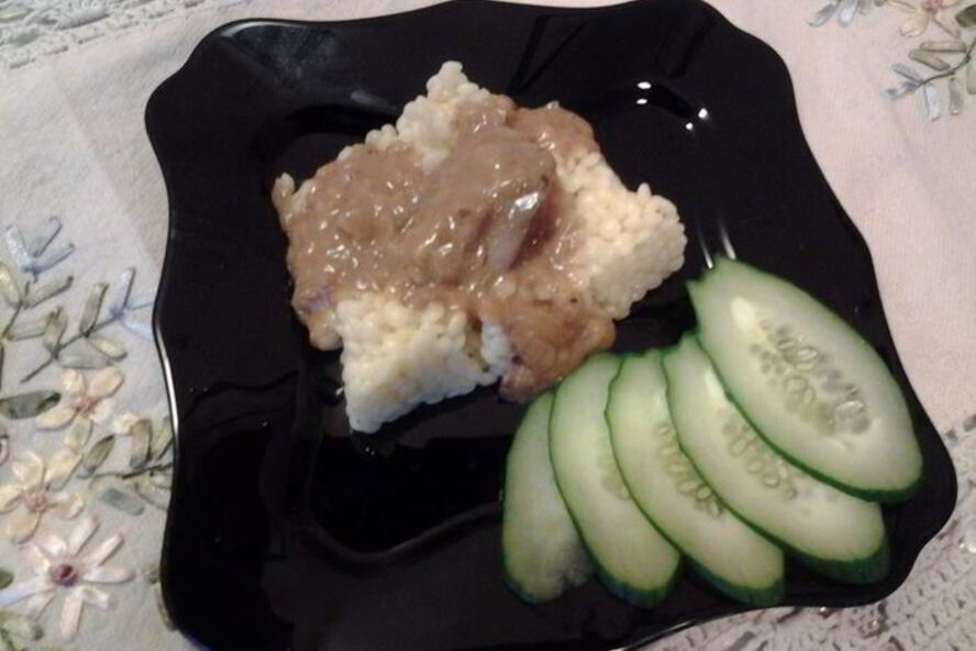 Рецепт куриной печени в яблочно-сметанном соусе